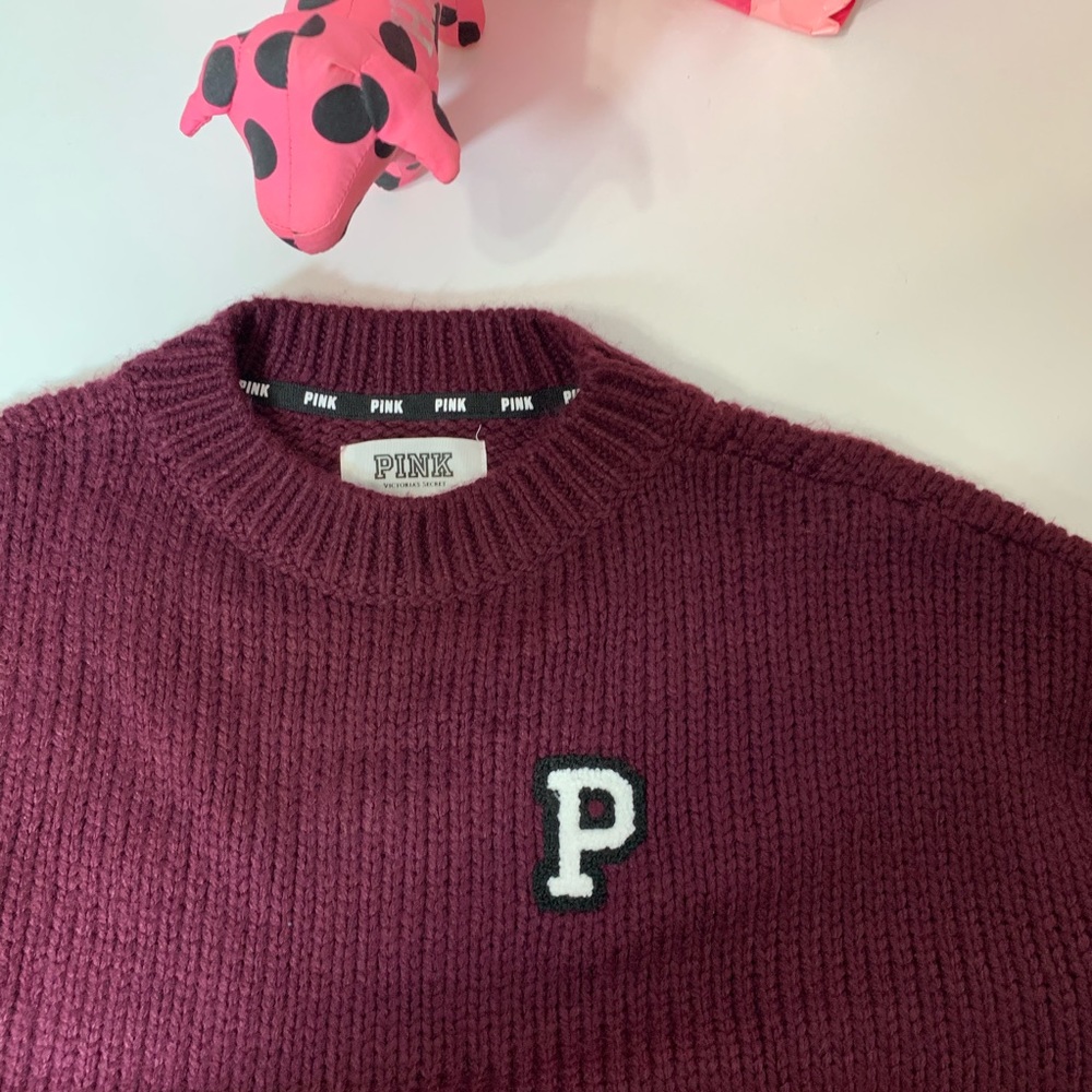 🚫SOLD🚫PINK VS BOYFRIEND CHUNKY KNIT CREW NECK SWEATER - Picture 5 of 7